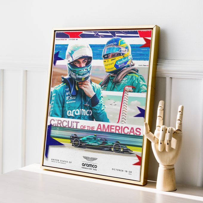 USA 2024 Aston Martin F1 Poster