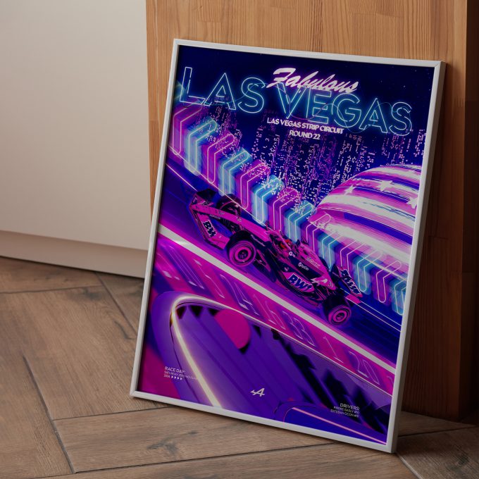 Las Vegas 2024 Alpine F1 Poster