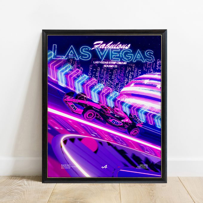 Las Vegas 2024 Alpine F1 Poster