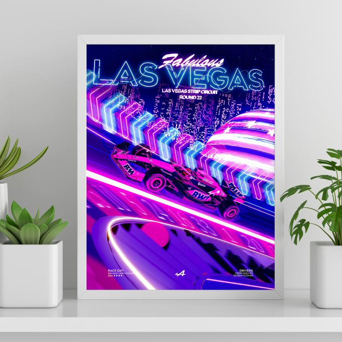 Las Vegas 2024 Alpine F1 Poster