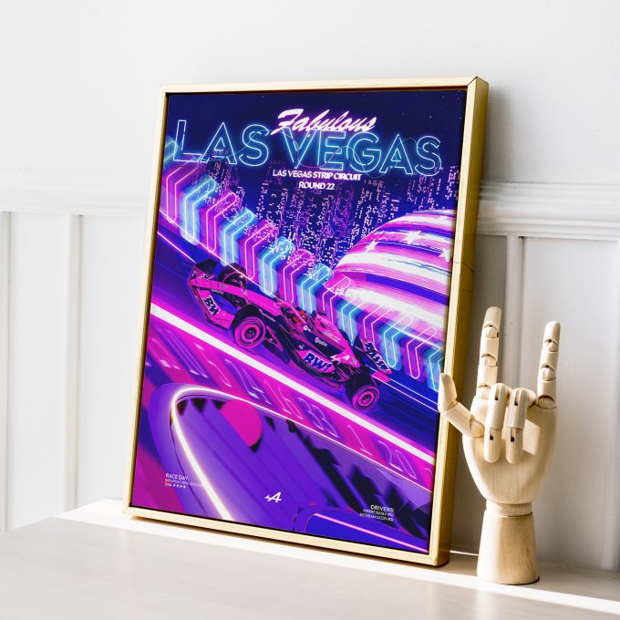 Las Vegas 2024 Alpine F1 Poster