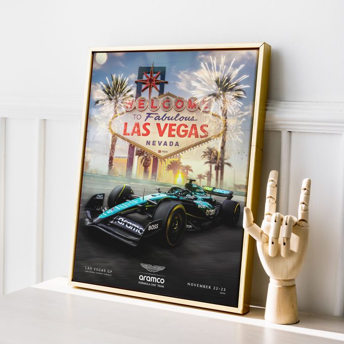 Las Vegas 2024 Aston Martin F1 Poster