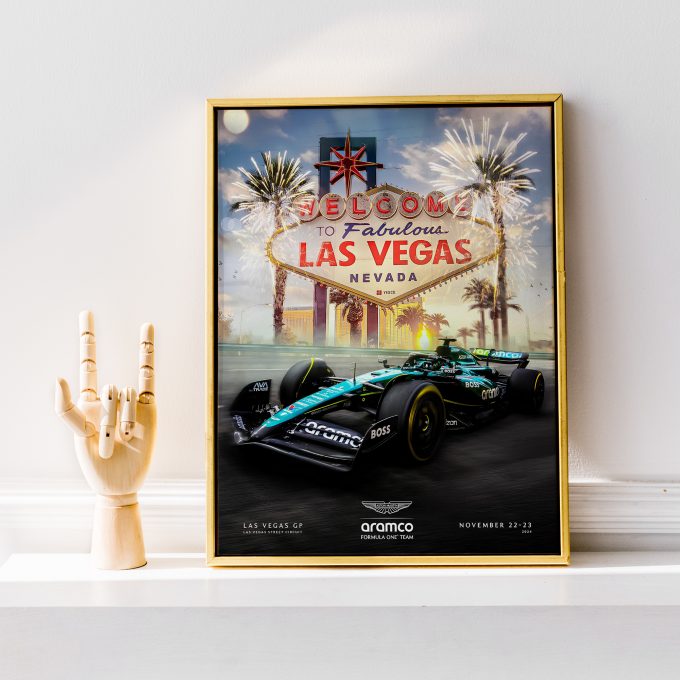 Las Vegas 2024 Aston Martin F1 Poster