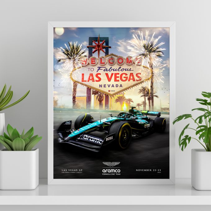 Las Vegas 2024 Aston Martin F1 Poster