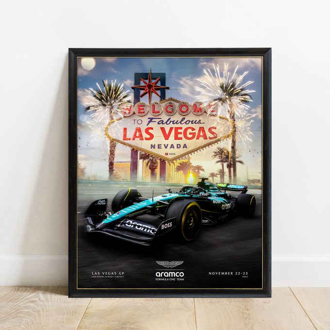 Las Vegas 2024 Aston Martin F1 Poster