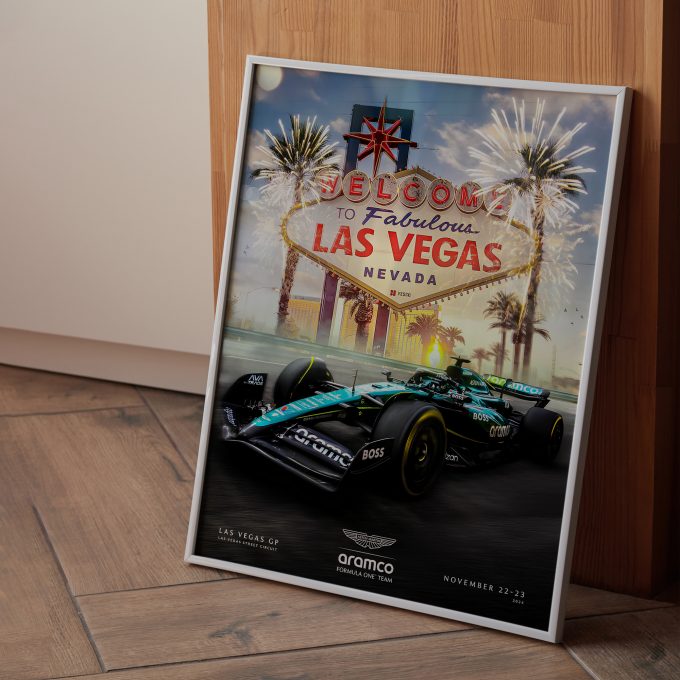 Las Vegas 2024 Aston Martin F1 Poster