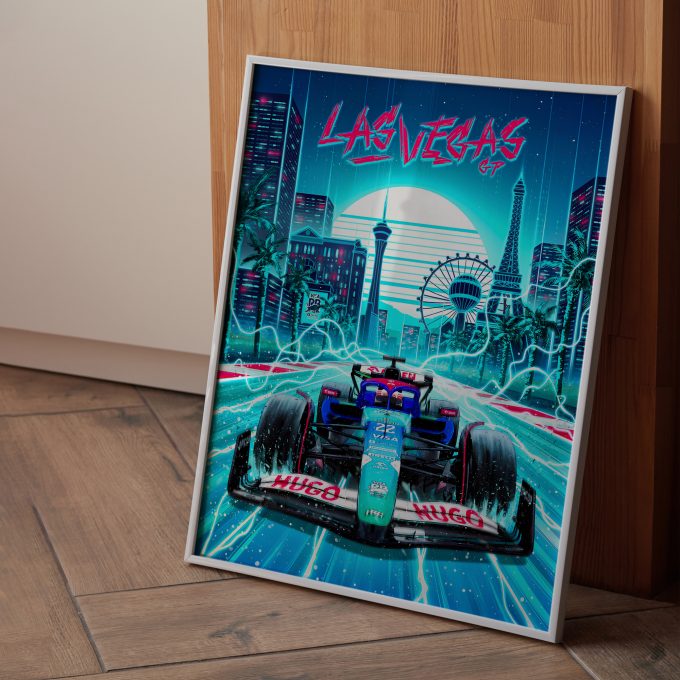 Las Vegas 2024 Racing Bulls F1 Poster