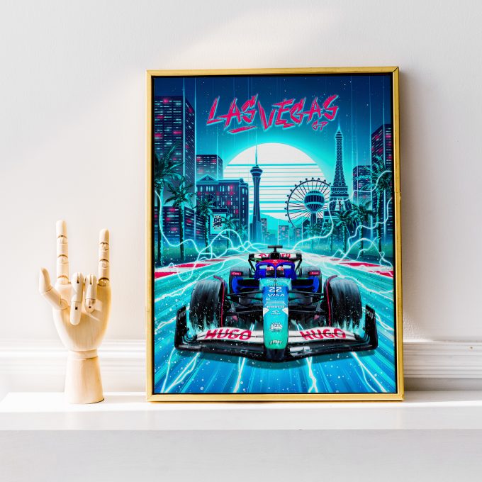 Las Vegas 2024 Racing Bulls F1 Poster