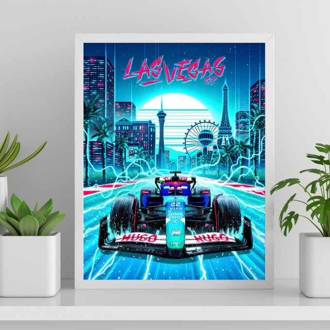 Las Vegas 2024 Racing Bulls F1 Poster