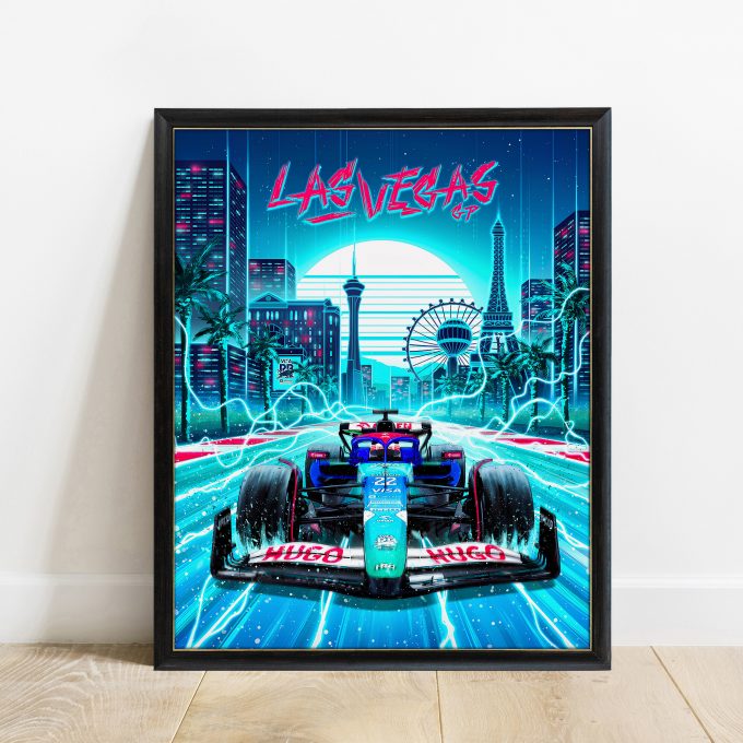 Las Vegas 2024 Racing Bulls F1 Poster