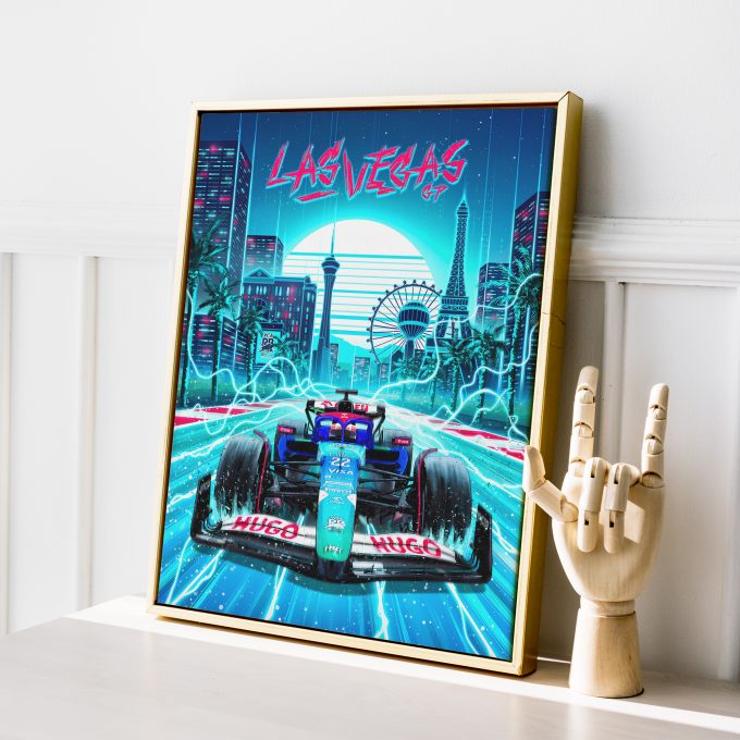 Las Vegas 2024 Racing Bulls F1 Poster