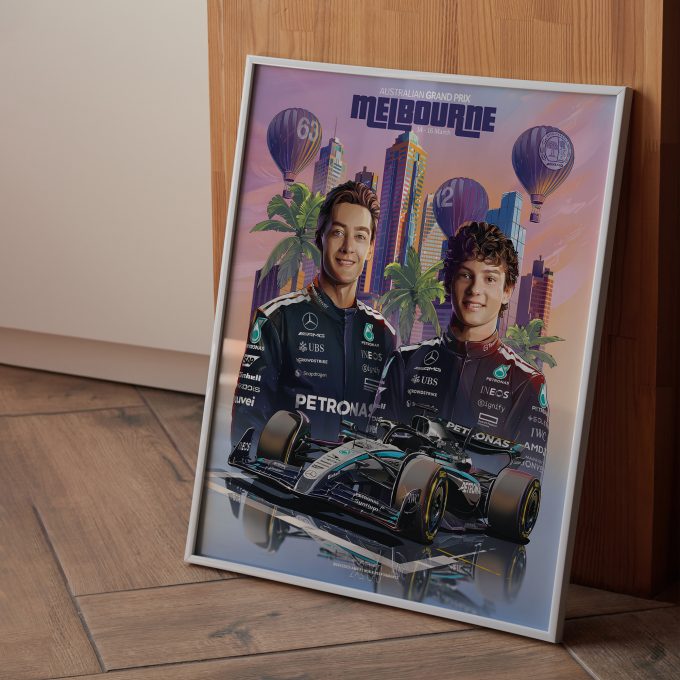 Australia 2025 Mercedes F1 Poster