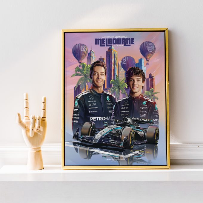 Australia 2025 Mercedes F1 Poster