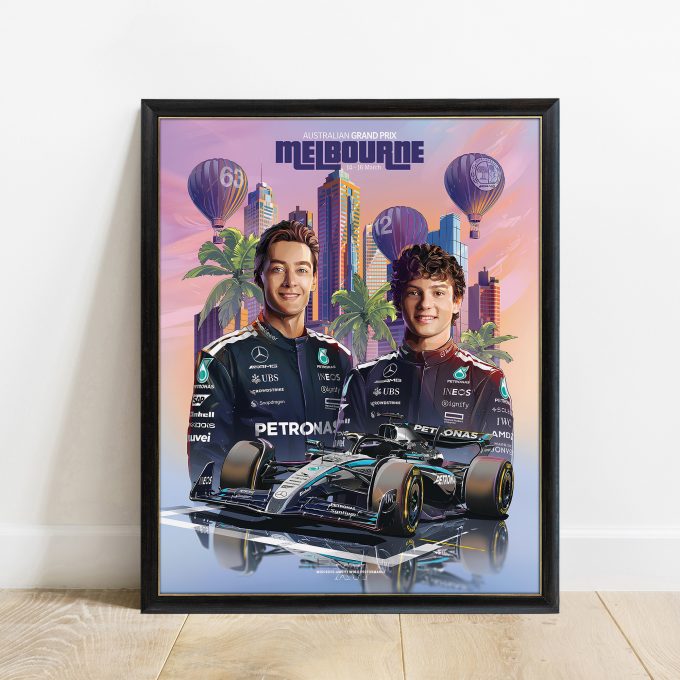 Australia 2025 Mercedes F1 Poster