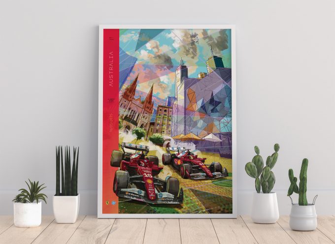 Australia 2025 Ferrari F1 Poster 2