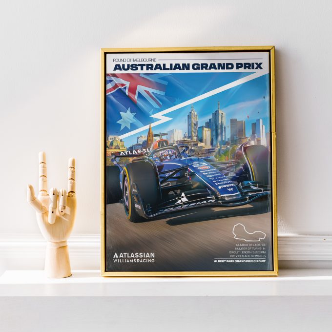 Australia 2025 Williams F1 Poster