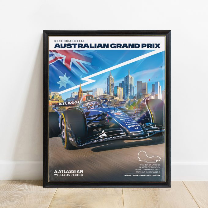 Australia 2025 Williams F1 Poster